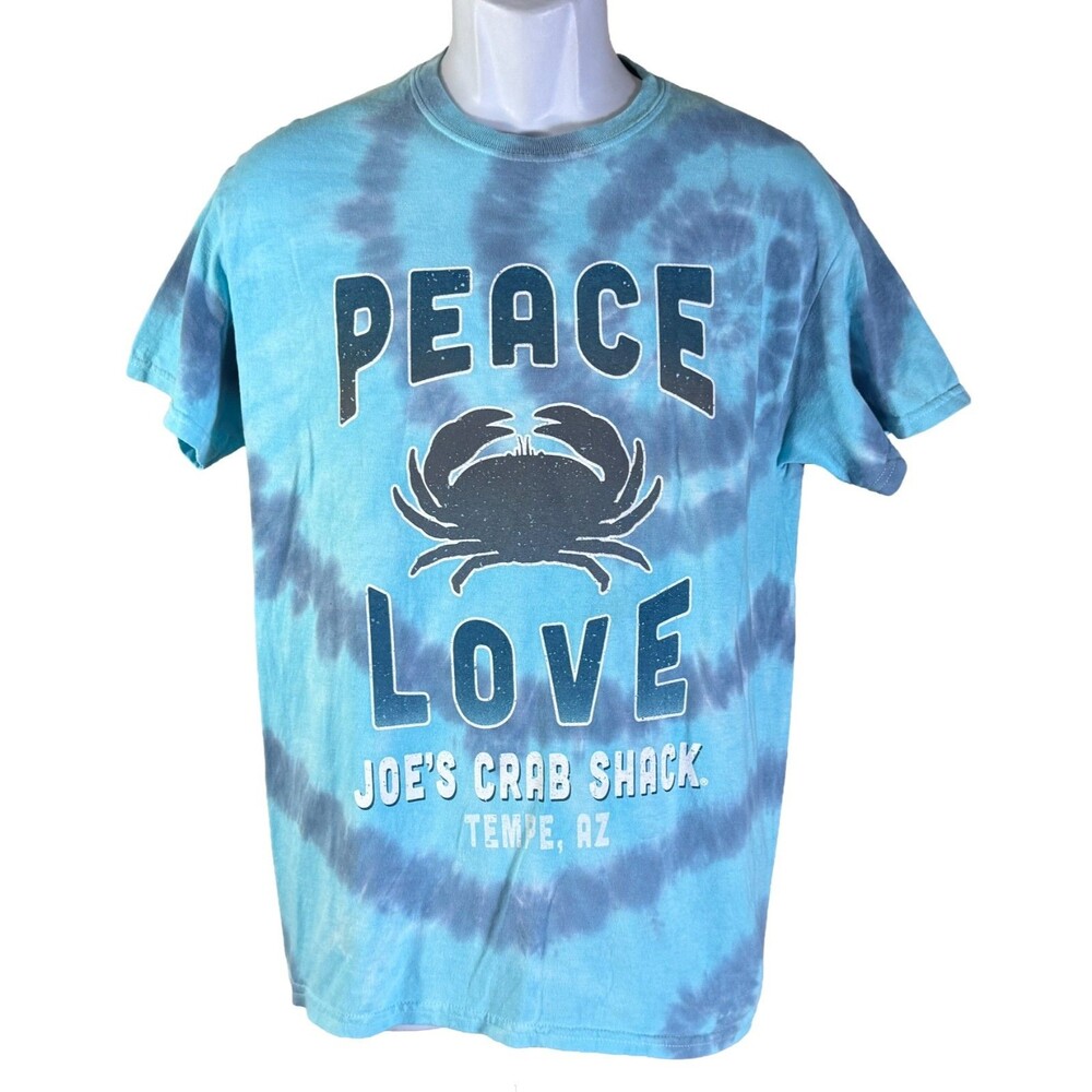 Peace Love‎ Joe's Crab Shack Tempe Arizona Blue T-Shirt Small